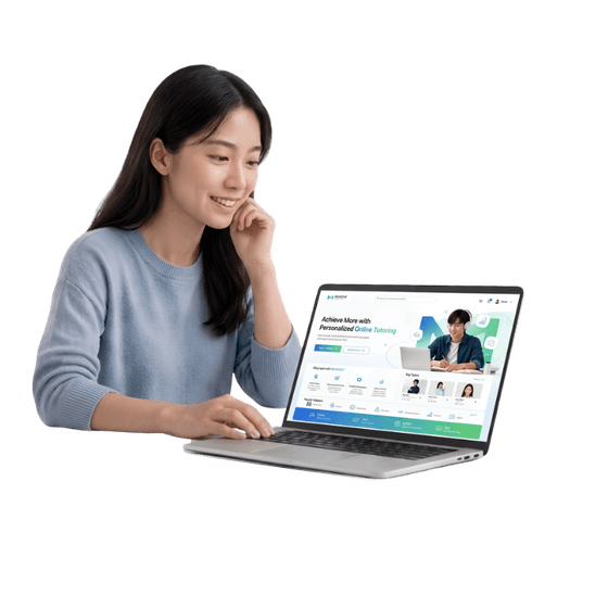 Student browsing courses on a laptop
